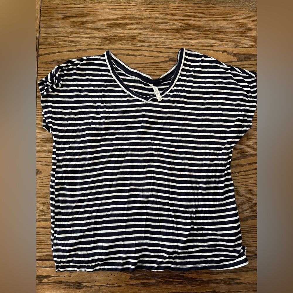 Navy Blue Striped T-Shirt